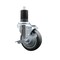 Service Caster 4'' SS Thermoplastic Rubber Swivel 1-5/8'' Expanding Stem Caster with Brake SCC-SSEX20S414-TPRB-TLB-158 - alternate 1